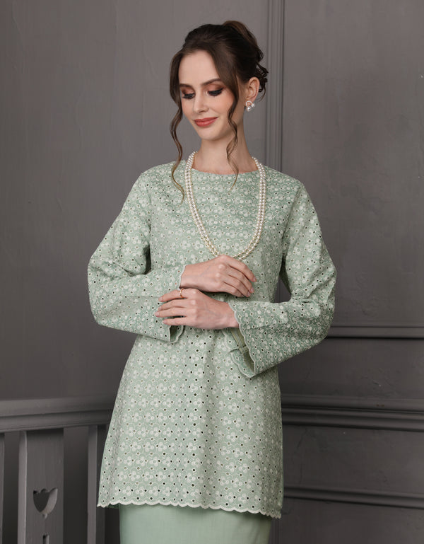 BAJU KURUNG MODEN ERENA (SAGE GREEN)